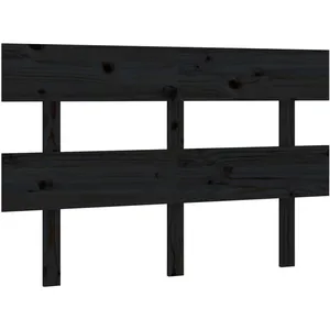 Comparateur de prix : vidaXL Tête de lit Noir 124x3x81 cm Bois massif de pin