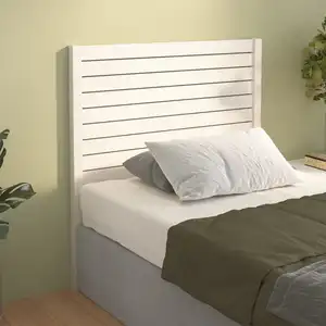 vidaXL Tête de lit Blanc 96x4x100 cm Bois massif de pin pas cher