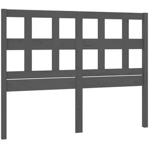 vidaXL Tête de lit Gris 185,5x4x100 cm Bois massif de pin pas cher