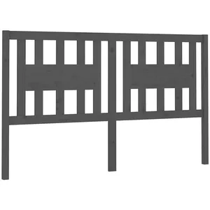 vidaXL Tête de lit Gris 126x4x100 cm Bois massif de pin pas cher