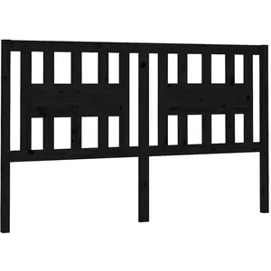 vidaXL Tête de lit Noir 126x4x100 cm Bois massif de pin