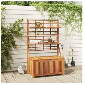 Comparateur de prix : vidaXL Boîte de rangement avec treillis 99x50x160 cm Acacia massif