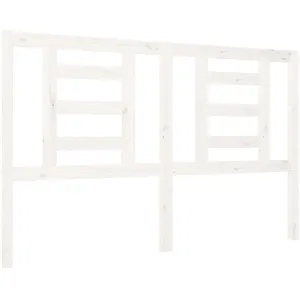 vidaXL Tête de lit Blanc 126x4x100 cm Bois massif de pin pas cher