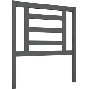 vidaXL Tête de lit Gris 81x4x100 cm Bois massif de pin pas cher