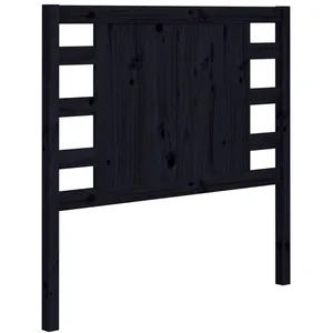 vidaXL Tête de lit Noir 106x4x100 cm Bois massif de pin pas cher