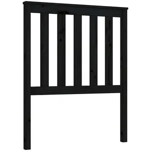 vidaXL Tête de lit Noir 81x6x101 cm Bois massif de pin pas cher