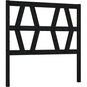 vidaXL Tête de lit Noir 96x4x100 cm Bois massif de pin pas cher