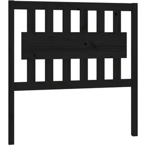 vidaXL Tête de lit Noir 95,5x4x100 cm Bois massif de pin pas cher
