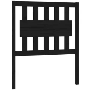 vidaXL Tête de lit Noir 80,5x4x100 cm Bois massif de pin pas cher