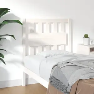 vidaXL Tête de lit blanc 80,5x4x100 cm bois massif de pin pas cher
