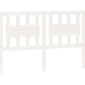 vidaXL Tête de lit Blanc 125,5x4x100 cm Bois massif de pin pas cher