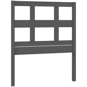 vidaXL Tête de lit Gris 95,5x4x100 cm Bois massif de pin pas cher