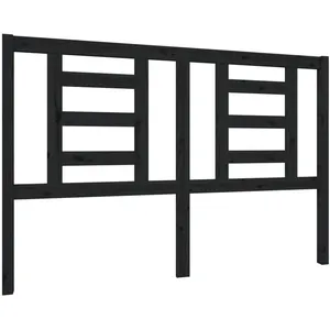 Comparateur de prix : vidaXL Tête de lit Noir 146x4x100 cm Bois massif de pin