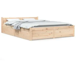 VIDAXL Clicnbuy - lits & cadres de lit - cadre de lit avec tiroirs 120x200 cm pas cher