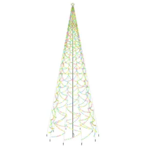 vidaXL Sapin de Noël avec piquet 3000 LED Colorées 800 cm