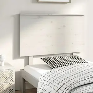 vidaXL Tête de lit Blanc 94x6x82,5 cm Bois massif de pin pas cher
