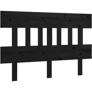 Comparateur de prix : vidaXL Tête de lit Noir 143,5x3x81 cm Bois massif de pin