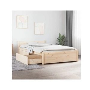 vidaXL Cadre de lit avec tiroirs 90x200 cm pas cher