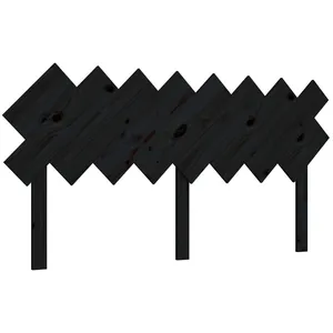 vidaXL Tête de lit Noir 159,5x3x80,5 cm Bois massif de pin pas cher