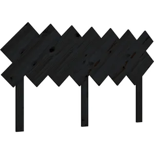 Comparateur de prix : vidaXL Tête de lit Noir 141x3x80,5 cm Bois massif de pin