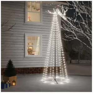 Comparateur de prix : vidaXL Sapin de Noël cône 310 LED - Blanc froid
