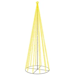 vidaXL Arbre de Noël cône 732 LED Blanc chaud 160x500 cm pas cher