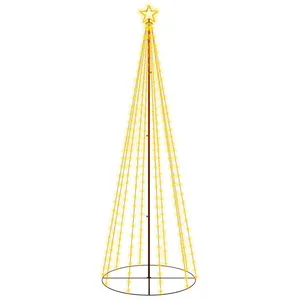 Comparateur de prix : vidaXL Arbre de Noël cône 310 LED Blanc chaud 100x300 cm