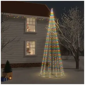 vidaXL Arbre de Noël cône 732 LED Colorées 160x500 cm