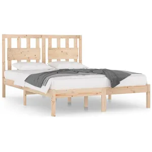 vidaXL Cadre de lit Bois de pin massif 120x200 cm pas cher