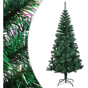 Comparateur de prix : vidaXL Sapin de Noël artificiel pointes iridescentes Vert 210 cm PVC