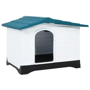 Comparateur de prix : vidaXL Niche pour chien Bleu 90,5x68x66 cm Polypropylène