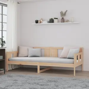 vidaXL Lit de jour Bois massif de pin 90x200 cm pas cher