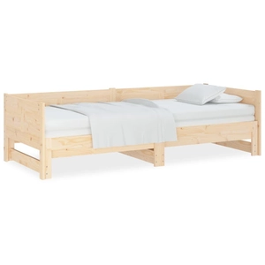 vidaXL Lit coulissant Bois de pin solide 2x(90x190) cm pas cher