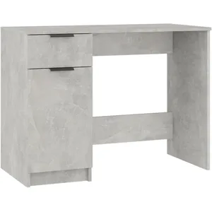 Comparateur de prix : vidaXL Bureau Gris béton 100x50x75 cm Bois d'ingénierie