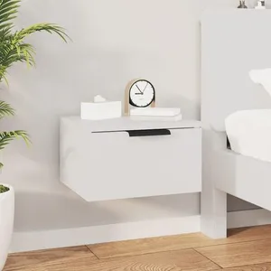 Comparateur de prix : vidaXL Table de chevet murale Blanc 34x30x20 cm