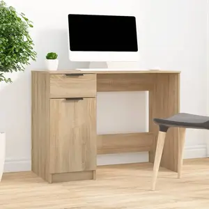 vidaXL Bureau Chêne sonoma 100x50x75 cm Bois d'ingénierie pas cher