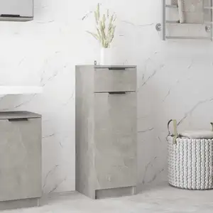 Comparateur de prix : vidaXL Armoire de salle de bain Gris béton 32x34x90 cm