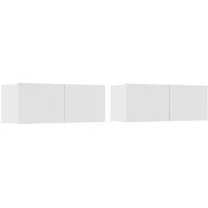 Comparateur de prix : vidaXL Meubles TV 2 pcs Blanc 80x30x30 cm Bois d'ingénierie