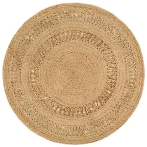 vidaXL Tapis rond en jute tressé pas cher
