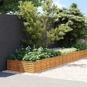 vidaXL Lit surélevé de jardin 579 x 100 x 36 cm acier corten pas cher