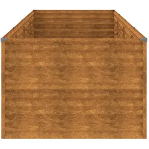 vidaXL Lit surélevé de jardin 386x100x69 cm acier corten