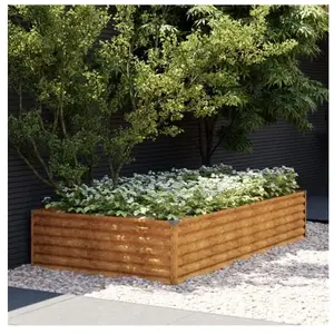 vidaXL Lit surélevé de jardin 195x100x36 cm acier corten pas cher