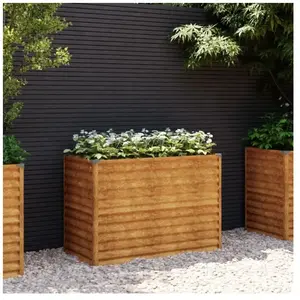 Comparateur de prix : vidaXL Lit surélevé de jardin 100x50x69 cm acier corten