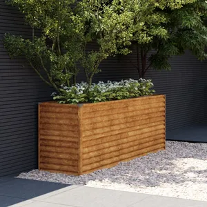 vidaXL Lit surélevé de jardin 196x50x69 cm acier corten pas cher