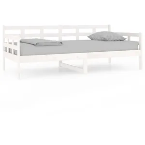 vidaXL Lit de jour Blanc Bois massif de pin 90x190 cm