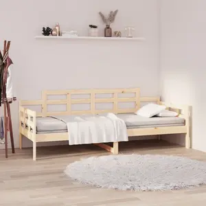 vidaXL Lit de jour Bois massif de pin 90x200 cm pas cher