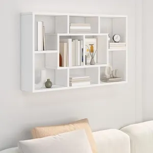 Comparateur de prix : vidaXL Étagère murale Blanc 85x16x52,5 cm Bois d'ingénierie