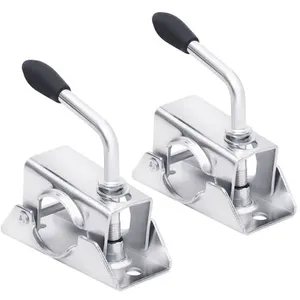 vidaXL Pinces de roue de jauge 2 pcs 13,5x6,5x14 cm Acier galvanisé pas cher