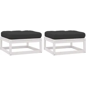 vidaXL Cadre de lit Noir Bois massif 140x190 cm pas cher
