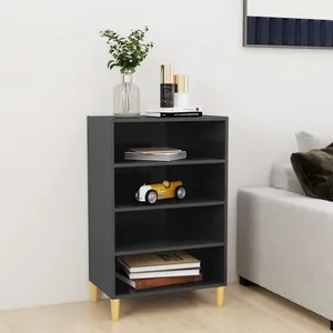 vidaXL Cadre de lit Noir Bois de pin massif 140x190 cm pas cher